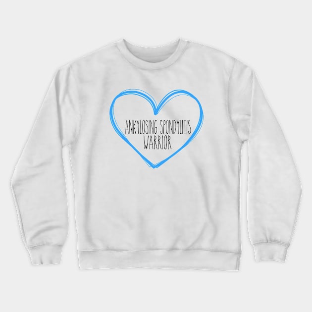 Ankylosing Spondylitis Warrior Heart Support Crewneck Sweatshirt by MerchAndrey